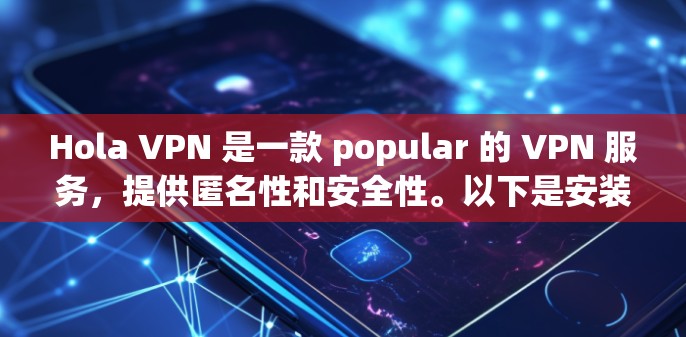 Hola VPN 是一款 popular 的 VPN 服务,提供匿名性和安全性。以下是安装 Hola VPN 的基本步骤