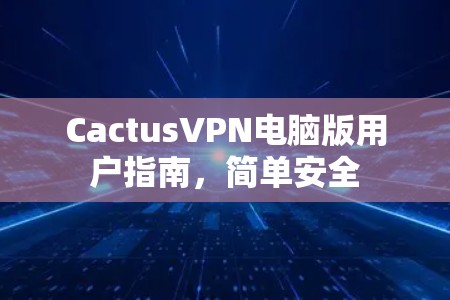 CactusVPN电脑版用户指南，简单安全