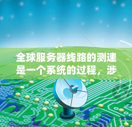 全球服务器线路的测速是一个系统的过程,涉及多种方法和工具,根据具体需求选择最合适的方法。以下是对测速方法的详细总结 全球服务器线路的测速是一个系统的过程,涉及多种方法和工具,根据具体需求选择最合适的方法。以下是对测速方法的详细总结
