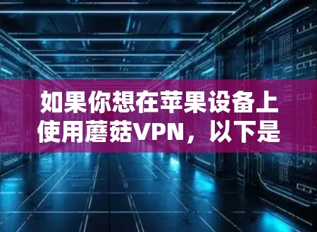 如果你想在苹果设备上使用蘑菇VPN,以下是分步骤的指南