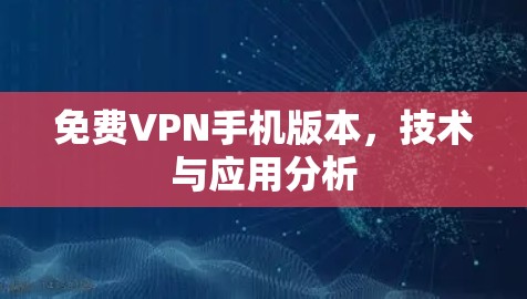 免费VPN手机版本,技术与应用分析 免费VPN手机版本,技术与应用分析