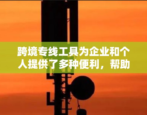 跨境专线工具为企业和个人提供了多种便利,帮助他们在国际市场上高效运作。以下是对这些工具的详细分类及其应用场景的总结 跨境专线工具为企业和个人提供了多种便利,帮助他们在国际市场上高效运作。以下是对这些工具的详细分类及其应用场景的总结