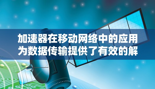 加速器在移动网络中的应用为数据传输提供了有效的解决方案，通过硬件加速技术显著提升了网络性能。以下是加速器在移动网络中的详细应用分析