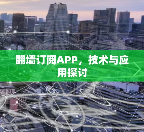 翻墙订阅APP,技术与应用探讨