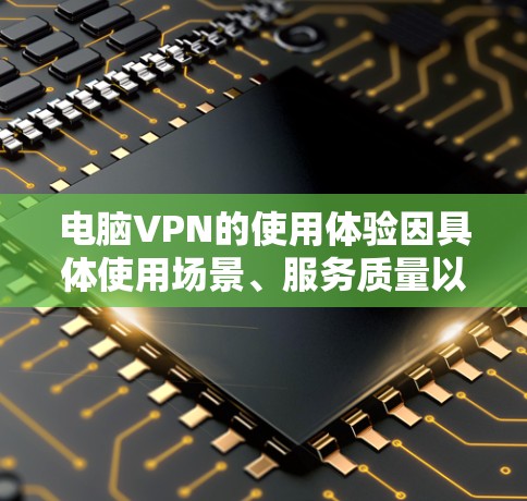 电脑VPN的使用体验因具体使用场景、服务质量以及用户需求而异。以下是一些常见的使用体验和考虑因素