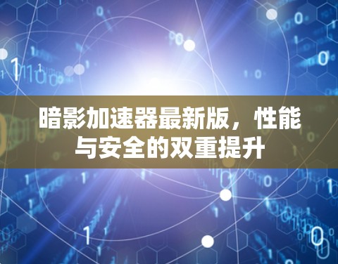 暗影加速器最新版，性能与安全的双重提升
